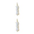 thumbnail image 4 of yingyy Wire Wrapped Charm Hanging Pendant Colorful Exquisite Crystal Crafting Necklace Keychains Earrings Accessories White 2Set, 4 of 6