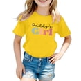 thumbnail image 1 of Pyjama Décontracté pour Enfants Motif Lettre Imprimé Multicolore Col Rond Manches Courtes Grandes Filles Soutien-Gorge Intégré Camisoles Manches Courtes Chemises Filles Manches Longues Chemise de Pâques Filles Filles Athlétiques, 1 of 4