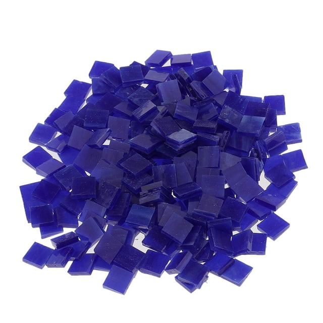 yuksok 250 Pieces Many Color Square Glass Mosaic Tiles For Mosaic Making Craft - Dark Dark blue