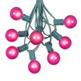 thumbnail image 1 of 100 Foot G40 Outdoor Patio String Lights With 125 Pink Globe Bulbs, 1 of 5