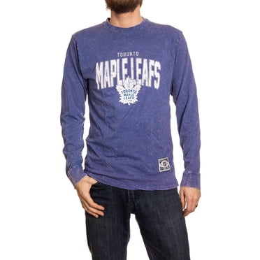 Maple Leafs de Toronto Chandail à Manches Longues Délavé à l'Acide - Édition Bleue