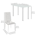 thumbnail image 3 of HOMCOM Dining Table Set Modern Kitchen Table and Chairs Set 5 Pieces, 3 of 10