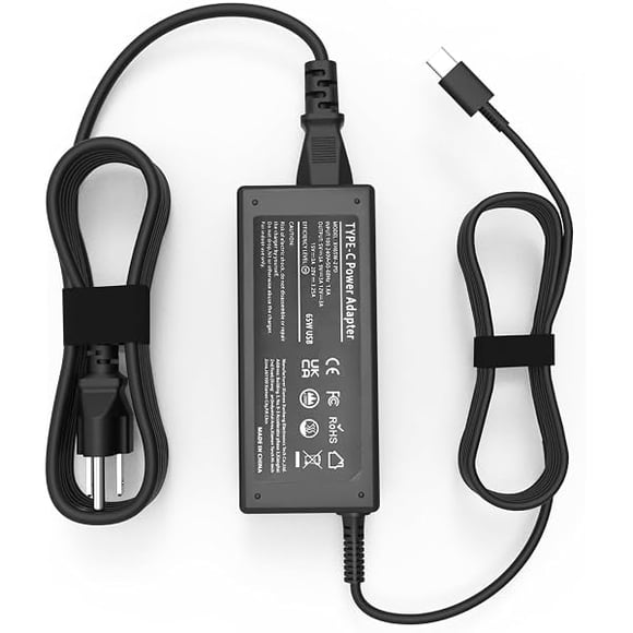 65W USB C Laptop Charger Compatible with Lenovo Thinkpad Laptop Charger 65W USB C Charger T14 T14s X1 Think pad, Yoga Computer Charger 7i, 65 Watt Fast Replacement Type C Chromebook Power Cord Adapter