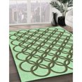 thumbnail image 3 of Ahgly Tapis Rectangulaire Lavable en Machine Vert Fougère, 8 Pieds x 12 Pieds, 3 of 7