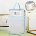 thumbnail image 2 of SLYNSHome Mesh Zipper Pouch,Large File Bag with Handle, A3 Size Foldable Document Storage Tote Bag for Puzzle Project/Cross Stitch/Travel/Office - Blue, 2 of 6