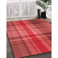 thumbnail image 3 of Ahgly Company Tapis Rond Lavable en Machine Intérieur Transitionnel Orange, 3 Pieds Rond, 3 of 7