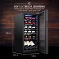 thumbnail image 4 of Ivation 18 Bottle Compressor Wine Cooler Refrigerator with Lock, Black, 4 of 8