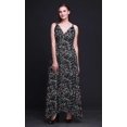 thumbnail image 3 of Bimba Robe Longue à Imprimé Floral pour Femmes, Bretelles Spaghetti, Col en V, Maxi, Tenue de Plage - Moyen, 3 of 5