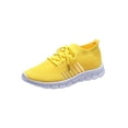 thumbnail image 1 of UKAP Espadrilles pour Femmes à Bout Rond Espadrilles Couleur Unie Ballerines Confortables pour Femmes Jaune 10, 1 of 4