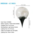 thumbnail image 2 of Solar Ball Lights Outdoor Waterproof, Cracked Glass Globe Solar Power Ground Lights, 2 of 6