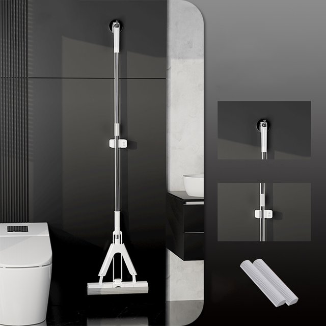 Suncoda Mop s Et, Folding S-Queeze Mop Set Retractable Pole Hand F-Ree Lazy Mop