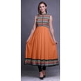 thumbnail image 2 of Bimba Noir5 Kurti Indien Géométrique Long pour Femmes Tenue de Fête Imprimée Sans Manches Robe Anarkali Kurti Très Grand, 2 of 6