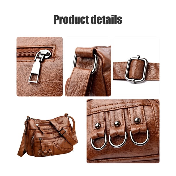 Wzzjkit Shoulder Bags for Women, Large Capacity Soft Leather