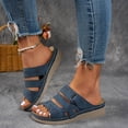 thumbnail image 2 of Sandales à Plateforme Compensée pour Femmes 2025 Plage Décontractées Ajustables Marche à Enfiler Chaussures d'Été, 2 of 4