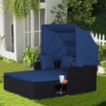 thumbnail image 4 of Topbuy Outdoor Daybed with Retractable Canopy, Navy, 4 of 9