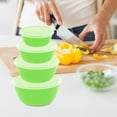 thumbnail image 1 of Bowls with Lids,Bowl with Lid for Freshness and Cutlery Stackable 4-Piece Set in the Fridge,Plastic Cutlery Set,Bowl with Lid,Bowls with Lids Food Storage, 1 of 9