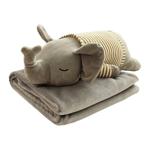 Affordablo Anti-Static Fuzzy Soft Blanket Microfiber Two In One Cartoon Animal Pillow With Built In Blanket Dual Purpose office Car Nap Blanket Winter Thickened Sofa Pillow With Dual Functions