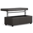 thumbnail image 2 of Simpli Home Avalon 44" Faux Leather Lift-Top Storage Ottoman in Tanners Brown, 2 of 7