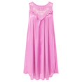 thumbnail image 4 of Kcodviy Robe Décontractée Unie pour Femmes Chemises de Nuit en Coton pour Femmes Sans Manches Col Rond Nuisettes en Dentelle pour Femmes Robe à Empiècements Chandail Ample Robe de Nuit pour Femmes, 4 of 5