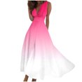 thumbnail image 1 of Yuyuzo Robes de Plage pour Femmes 2025 Décolleté en V Profond Sans Manches Robes Longues de Fête Fluides Boho Vacances Robe Maxi, 1 of 5