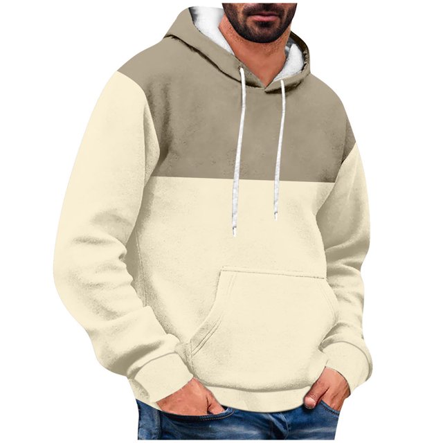 Rbaofujie Chandails pour Hommes Mode Hommes Chandail à Capuchon Confortable à Capuche Poche Cordon Hauts Chandail Chandails à Capuchon pour Hommes Graphique