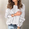 thumbnail image 4 of 2025 Chandails pour Femmes Hiver Automne Robe Chandails pour Femmes Décontracté Ample Manches Longues Chandail en Molleton pour Hommes Chandail Tricoté Hauts, 4 of 5