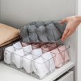 thumbnail image 4 of Clear View Underwear Organizer Box with Lid - 4 Compartments for Bras, Socks & Underwear Storage | Sturdy Plastic Storage Case for Wardrobe | Minimalist Design Home Organizer Container, 4 of 5