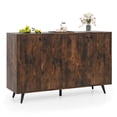thumbnail image 1 of Costway Buffet Bahut Milieu du Siècle Moderne Armoire de Rangement à 4 Portes 50 Pouces Armoire d'Accent Brun, 1 of 10