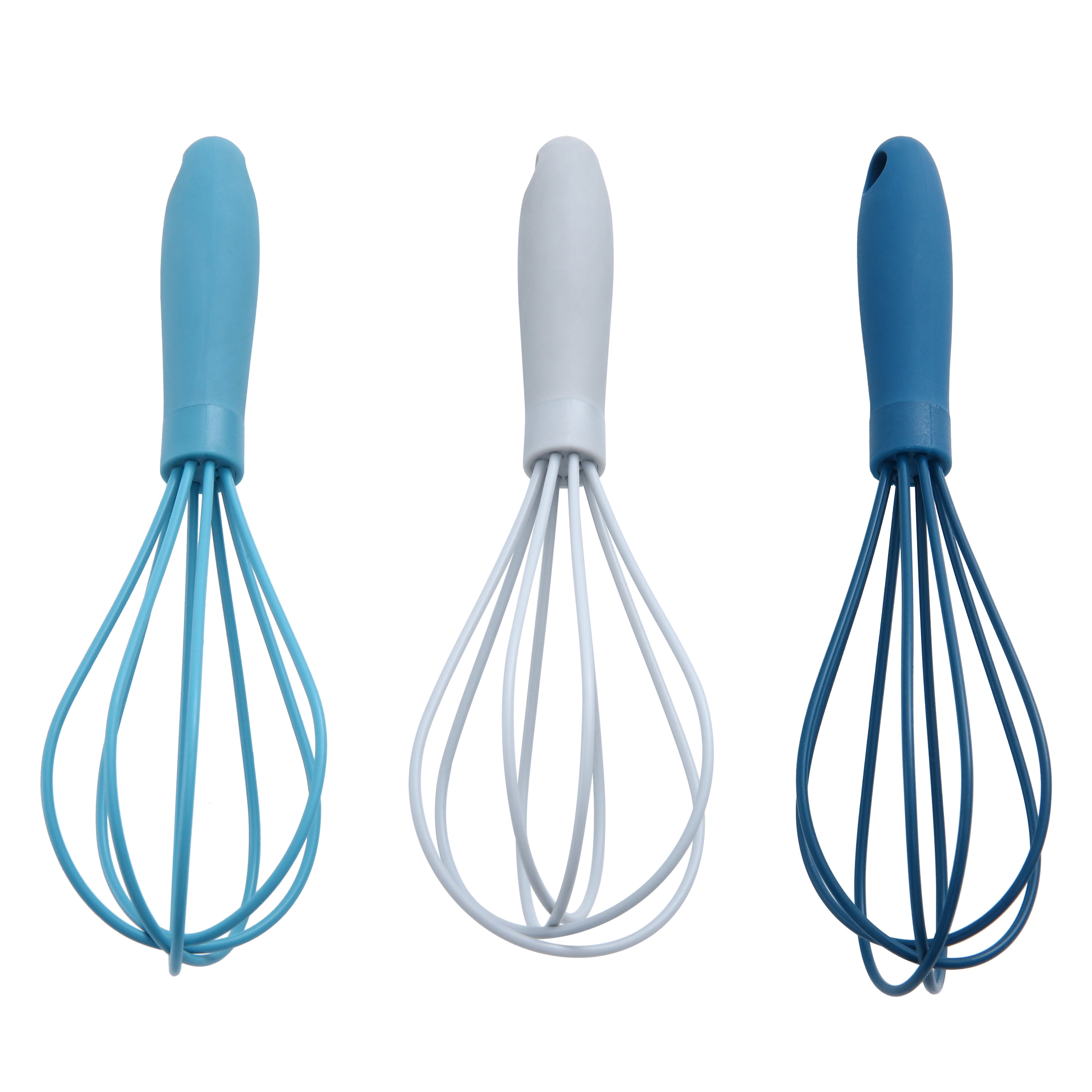 Mainstays Silicone Mini Whisk, Navy, Grey, or Teal, 6.5in