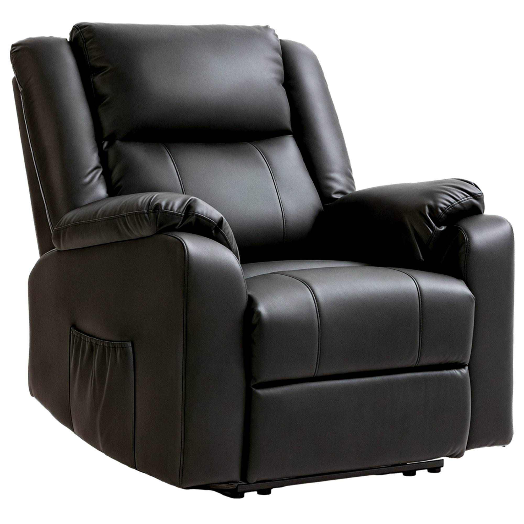 HOMCOM Fauteuil Inclinable pour Salon avec Repose-Pieds et Poches Latérales