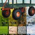 thumbnail image 2 of Chariot de Jardin en Acier Robuste, Chariot de Jardin sur Roues, Chariots Utilitaires de Cour en Métal pour l'Extérieur avec Poignée Ajustable et Côtés Amovibles (Se Convertit en Plate-Bande), 2 of 7