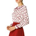 thumbnail image 4 of INSPIRE CHIC Blouse Douce à Manches Longues pour Femmes, Mignonne, à Volants, Col Peter Pan, 4 of 6