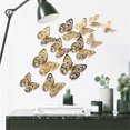 thumbnail image 4 of TIMIFIS Home Decor 12PCS 3D Metal Texture Hollow Butterfly Wall Sticker DecorFall, 4 of 6