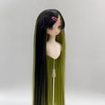 thumbnail image 3 of Dual Color Simulation Soft Doll Long Straight  With Bangs 1/4 Ball Joint, High Temperature Fiber, Fits Head Size 18.5-21cm For Fashionable And Lifelike Dolls, 3 of 8