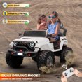 thumbnail image 2 of VOLTZ TOYS 24V Kids Ride-On Jeep Truck with Extendable Cabin, 2-Seater Off-Road Electric Car with Quad Motors & Parent Remote Control, EVA Rubber Wheels, Bluetooth, Gift for Boys & Girls Aged 3-8, 2 of 7