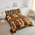 thumbnail image 4 of Erosebridal Tribal Face Print Bedding Full Comforter Set, Folk Art Down Comforter, Aztec Geometric Decor, Reversible, 4 of 8