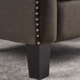 thumbnail image 2 of Fauteuil Inclinable CERELIA en Tissu couleur Café capitonné, 2 of 8