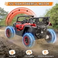 thumbnail image 2 of YunTopKids 2 Seater Ride on Car, 12V 10AH Ride on UTV for Kids, Ride on Toys with Remote Control, Bluetooth, Music Player, Spring Suspension for 3-6 Boy Girl,Red, 2 of 8