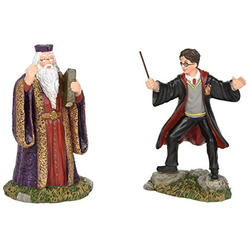 Department56 Potter Village Accessories Harry and Headmaster Figurine Set, 3.15", Multicolor