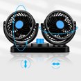 thumbnail image 2 of Dual Head Car Fan 12V 10W Electric Air Cooling Circulation Fan Cigarette Lighter Plug Fan, 2 of 9