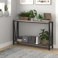thumbnail image 3 of BeesClover 2 Tier Console Table with Storage Shelf, 43 Inch Narrow Sofa Table, Industrial Hallway Entryway Table with Metal Frame, v-Shaped Support, Adjustable Feet for Living Room Bedroom, 3 of 8