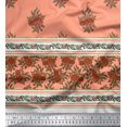 thumbnail image 2 of Soimoi Rayon Fabric Stripe,Leaves & Floral Panel Print Sewing Fabric Yard 56 Inch Wide, 2 of 2