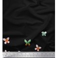 thumbnail image 1 of Soimoi Black Modal Satin Fabric Insect Panel Print Fabric by Yard 42 Inch Wide, 1 of 3