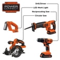 thumbnail image 4 of BLACK+DECKER 20V MAX* 4 Tool Combo Kit: Drill/Driver, Circular Saw, Reciprocating Saw and Work Light, 4 of 8