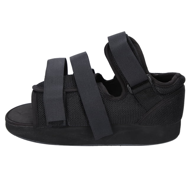 Stability Cast Shoe, Lightweight Toe Walking Boot, Air--Friendly Materials For Shoe Injury Surgery Foot Black