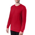 thumbnail image 2 of Hanes T-Shirt en Coton à Manches Longues pour Hommes Perfect-T Lot de 2, S, Rouge Profond, 2 of 4