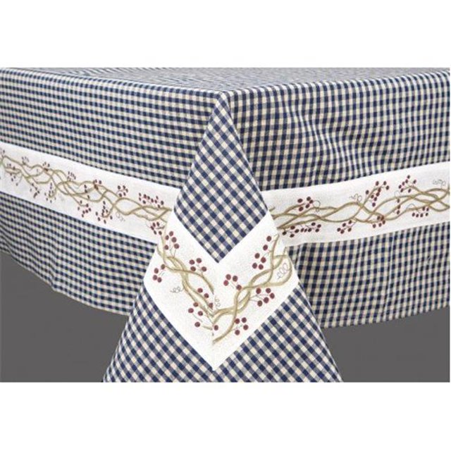 Mr. MJs Trading Table Cloth Berryvine Navy 60 x 86 in. Contemporary Home Décor