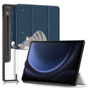 Case For Samsung Tab S9 FE 10.9 inch Smart Cover Trifold Protective Skin Leather Tablet Funda For Galaxy Tab S9 FE Case Coque LM Tab S9 FE(10.9 inch)
