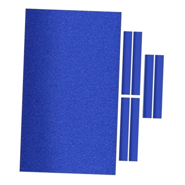 jinwen Billiards Table Cloth, Pool Table Cushion Set, Professional Snooker and 6 Pieces Strips Billiard Pool Tablecloth Billiard Cloth, M Blue