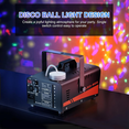 thumbnail image 2 of Machine à Fumée Machine à Brouillard avec Lumières Boule Disco avec 13 Lumières DEL Colorées Télécommande Sans Fil pour Fêtes Prise US, 2 of 7